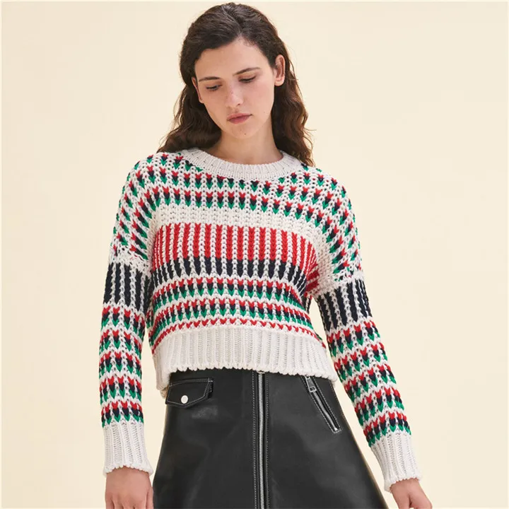 2018 New Design Chinese Factory Women′s Sweater Colorful Pullover
