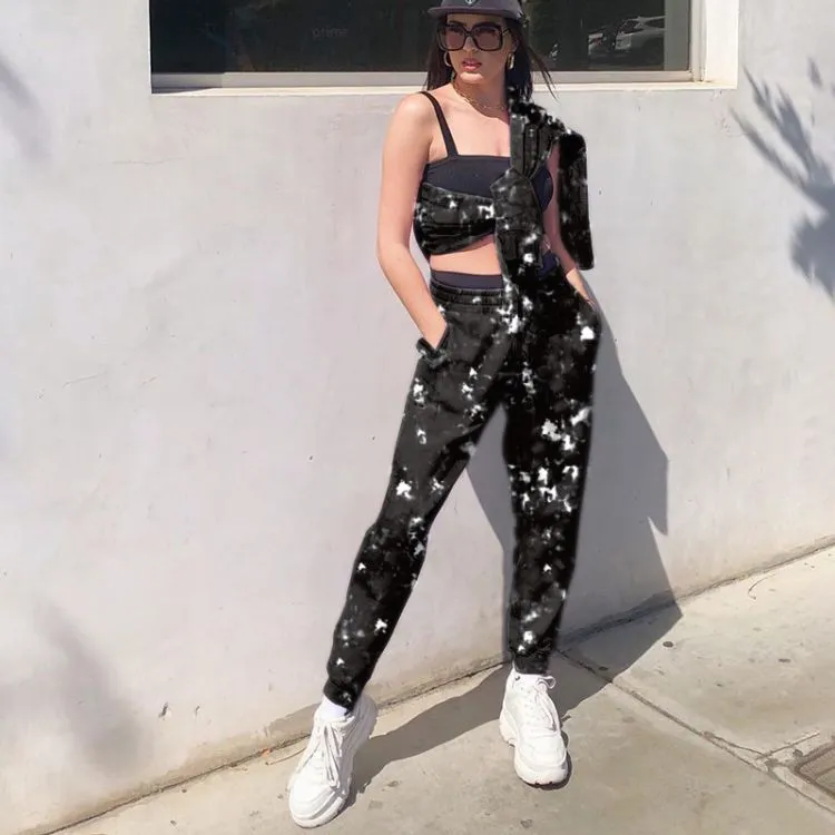 2021 Fashion Tie Dying Loose Joggers Women′s Spring Pants & Trousers Casual Women Streetwear Tie Die Pants