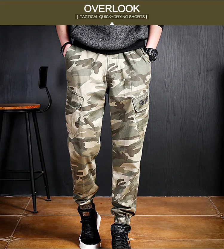 2021 New Fashion Outdoor Sport Pants Camouflage Track Casual Trousers Mens Cargo Tactical Pants