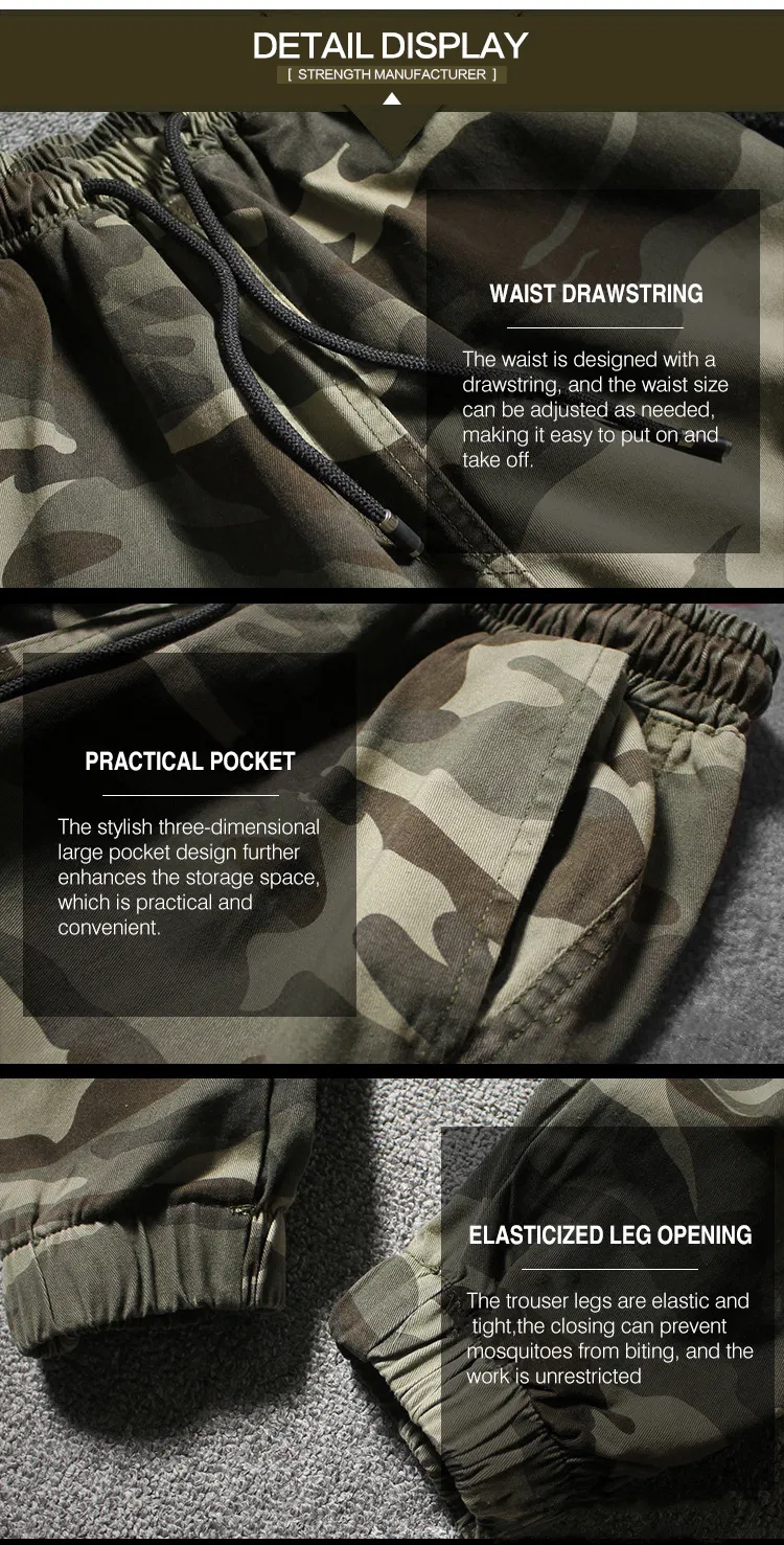 2021 New Fashion Outdoor Sport Pants Camouflage Track Casual Trousers Mens Cargo Tactical Pants