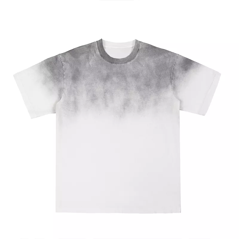How does a loose washed gradient cotton men’s T-shirt elevate your casual style