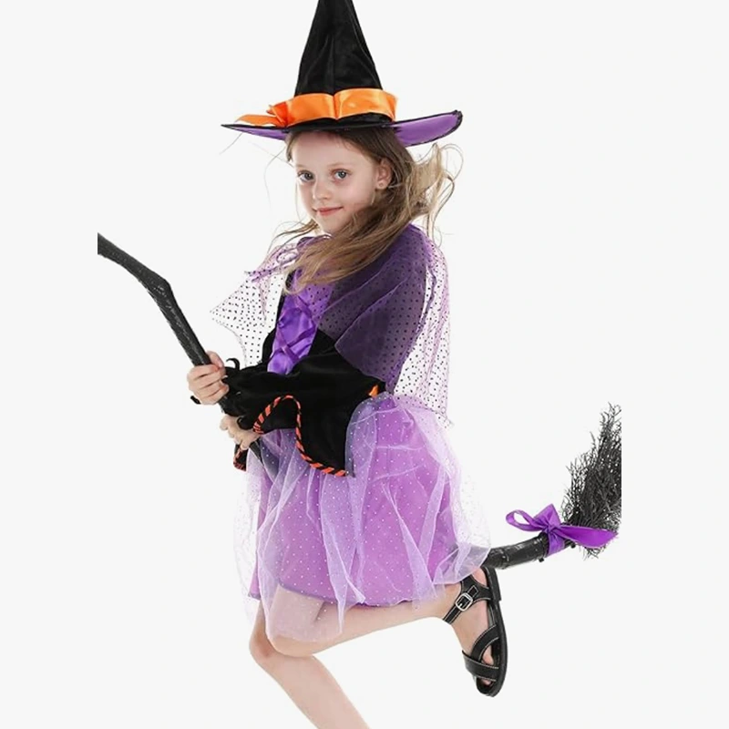 How Does a Storybook Character Day Kids Witch Costume with Lace Trim Create a Magical Dress-Up Experience?