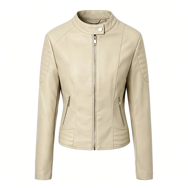 Which Celebrities Have Worn a Cropped Belted Faux Leather Biker Jacket Best