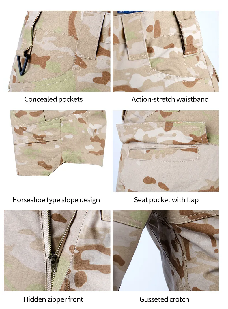 9 Colors Outdoor Sports Campingtactical Hunting Multi-Pockets Men′s Short Pant