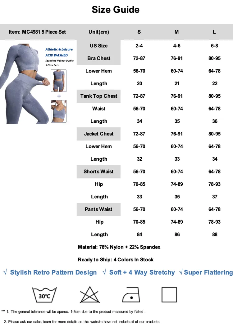 Amazon Hottest Sexy Seamless Jeans-Style Active Wear Classy Athletic Apparel, 2 Piece Acid Wash Yoga Bra +Exercise Leggings Matching Workout Sets for Women