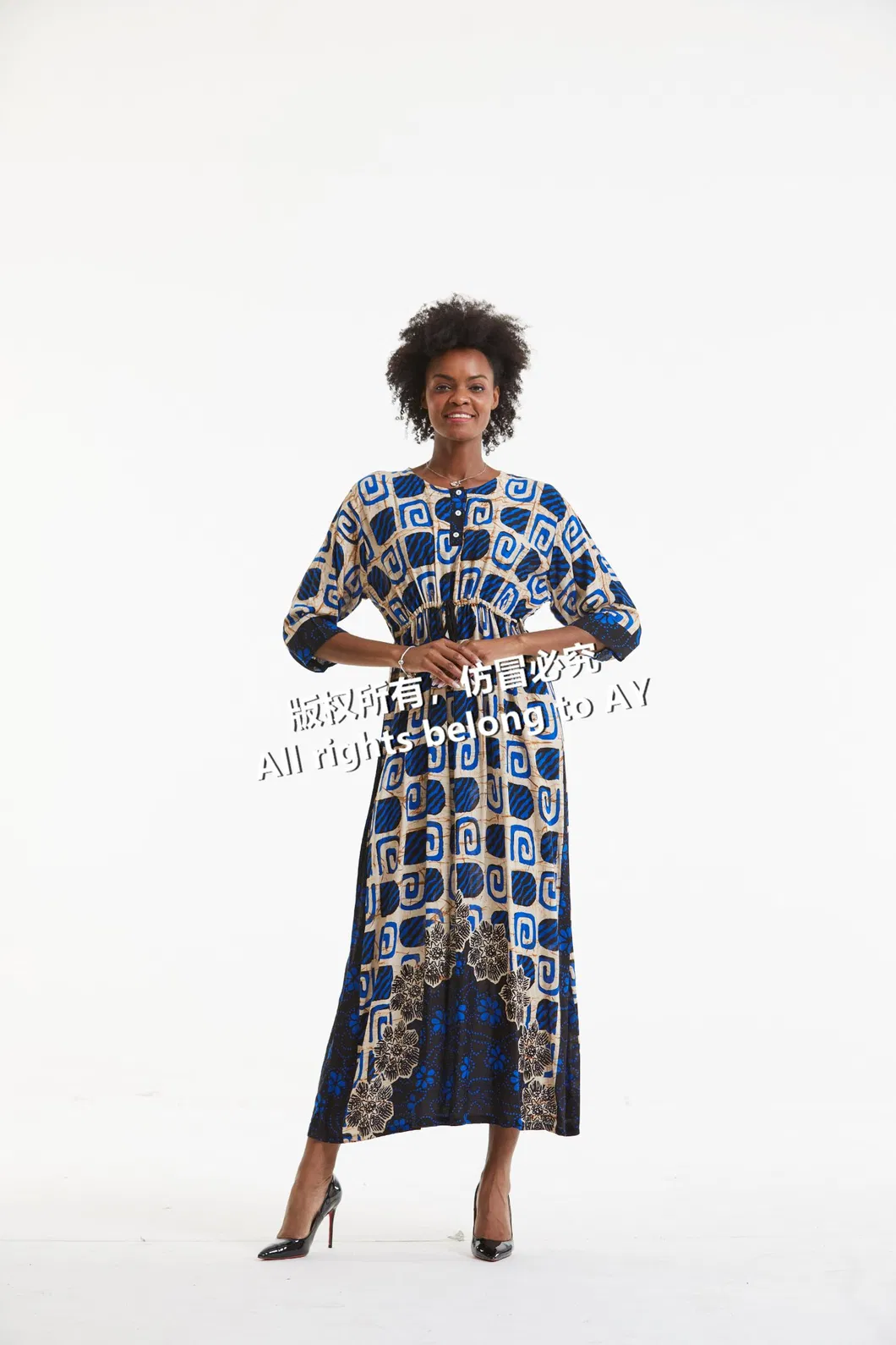Ay Fashion and Hot Sale Boubou Print Kaftan Dresses