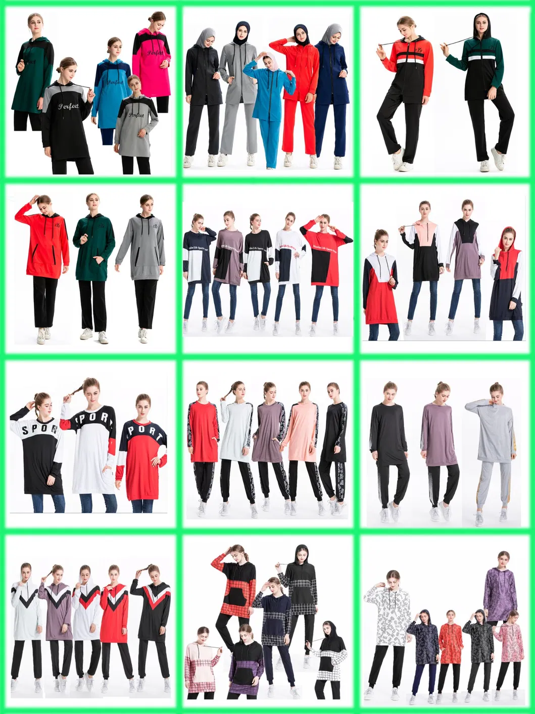 Baju Jubah Islamic Tracksuit Sportswear Breathable Casualwear Muslim Sports Abaya