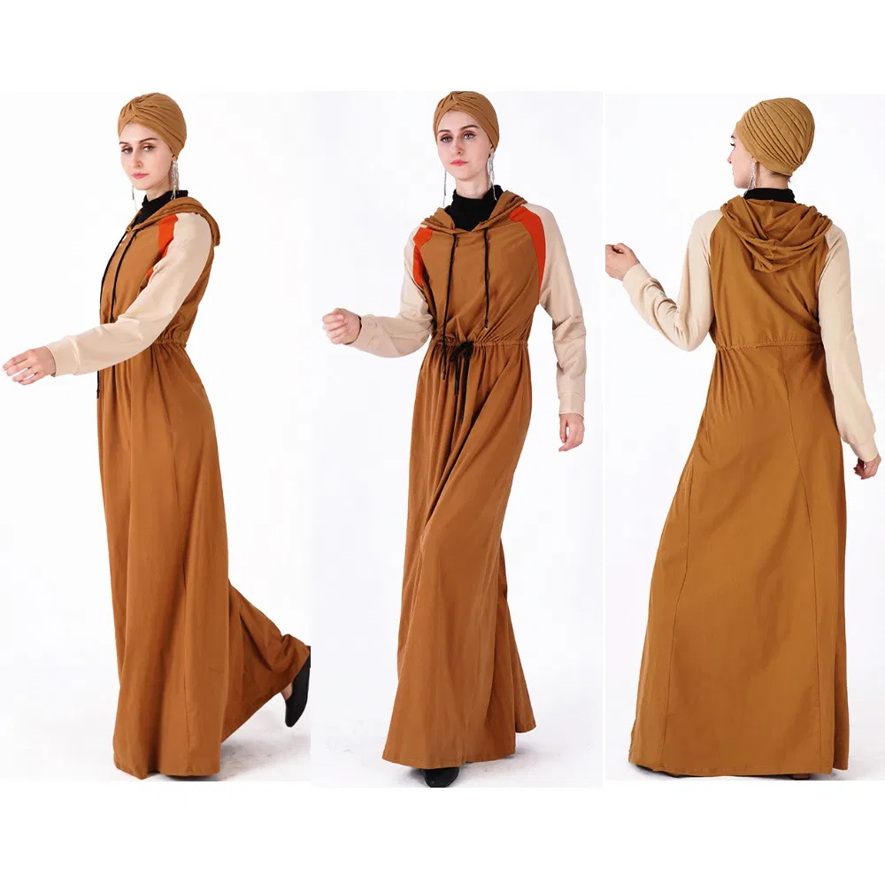 Baju Jubah Sports Muslim Women Abaya Dress Longsleeve Islamic Sportswear