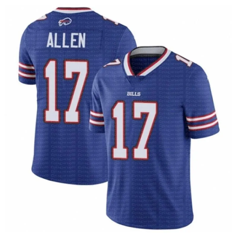 Buffalo Bill Josh Allen Tre′davious White Stefon Diggs Jersey Jim Kelly Thurman Thomas Zack Moss 91 Oliver Tremaine Edmunds Tyrod Taylor Football Jerseys