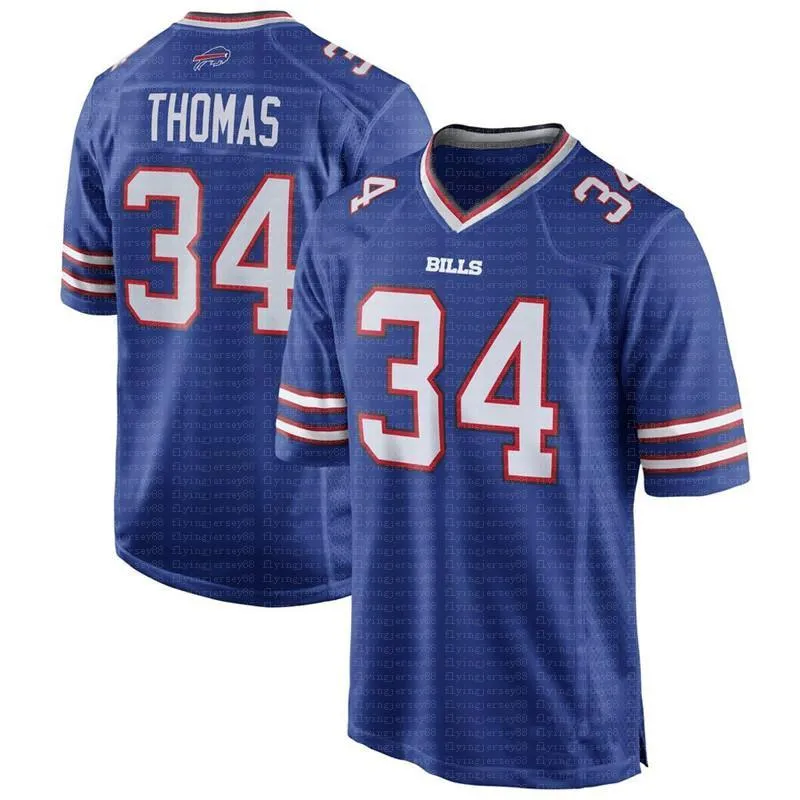 Buffalo Bill Josh Allen Tre′davious White Stefon Diggs Jersey Jim Kelly Thurman Thomas Zack Moss 91 Oliver Tremaine Edmunds Tyrod Taylor Football Jerseys