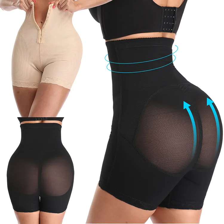 Cheap High Waist Bodyshape Shorts Hook Body Shaper for Women Abdomen Plus Size Butt Enhancer Tummy Control Shapewear