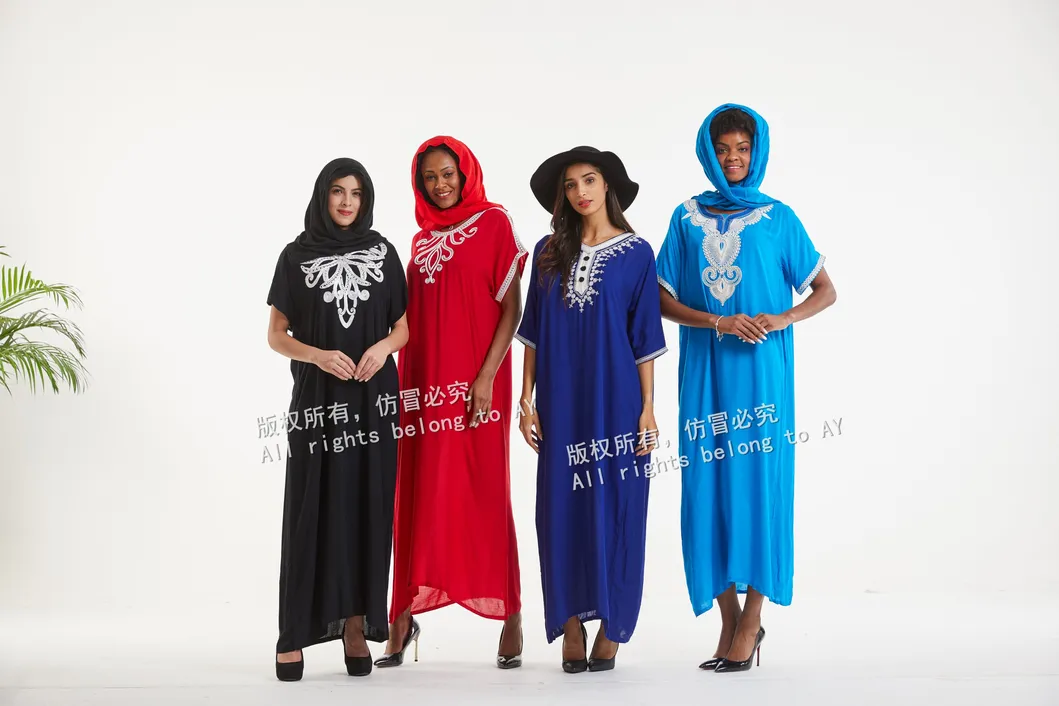 Classic Pluz Siz African Traditional Clothing Maxi Dresses Cotton Ladies Dress