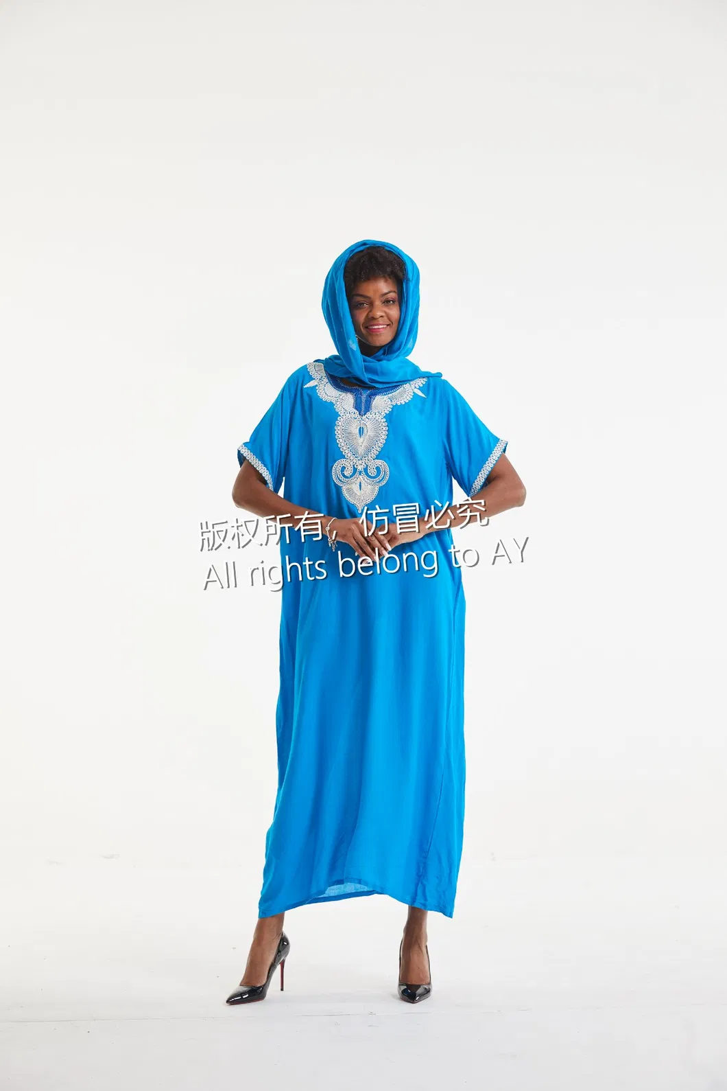 Classic Pluz Siz African Traditional Clothing Maxi Dresses Cotton Ladies Dress