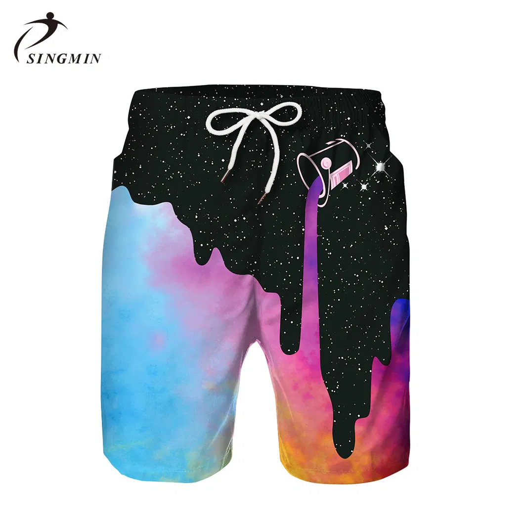 Custom Hawaiian Summer Knit Swimwear Quick Dry Digital Waterproof Swimming Boardshorts Board Beach Shorts