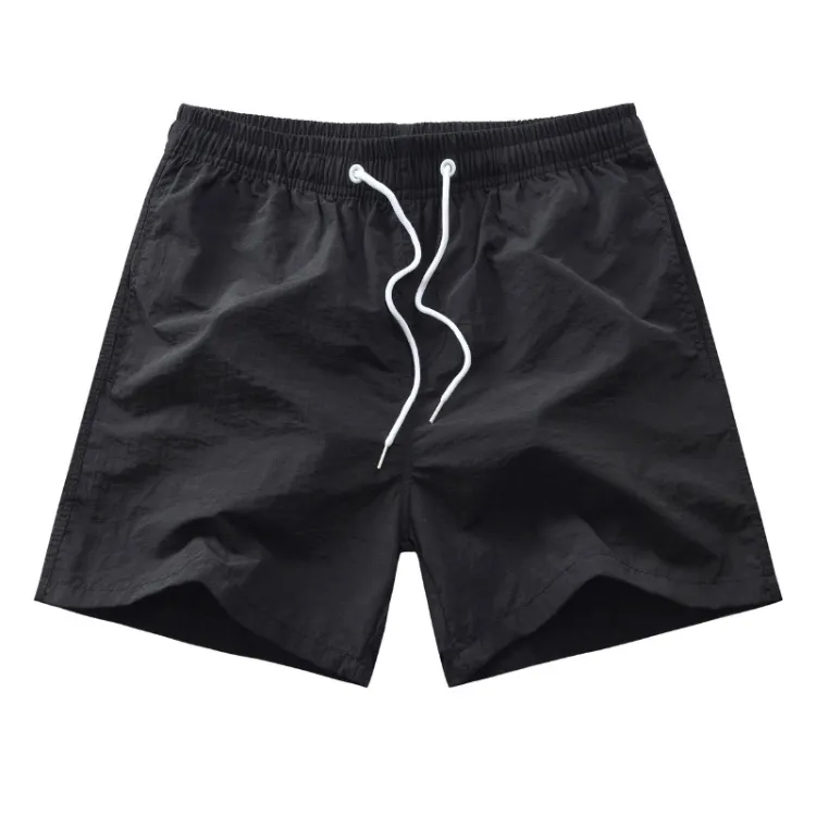 Custom Logo Mens Swim Trunks Quick Dry Boardshorts with Mesh Lining Above Knee Swimwear Bathing Suits