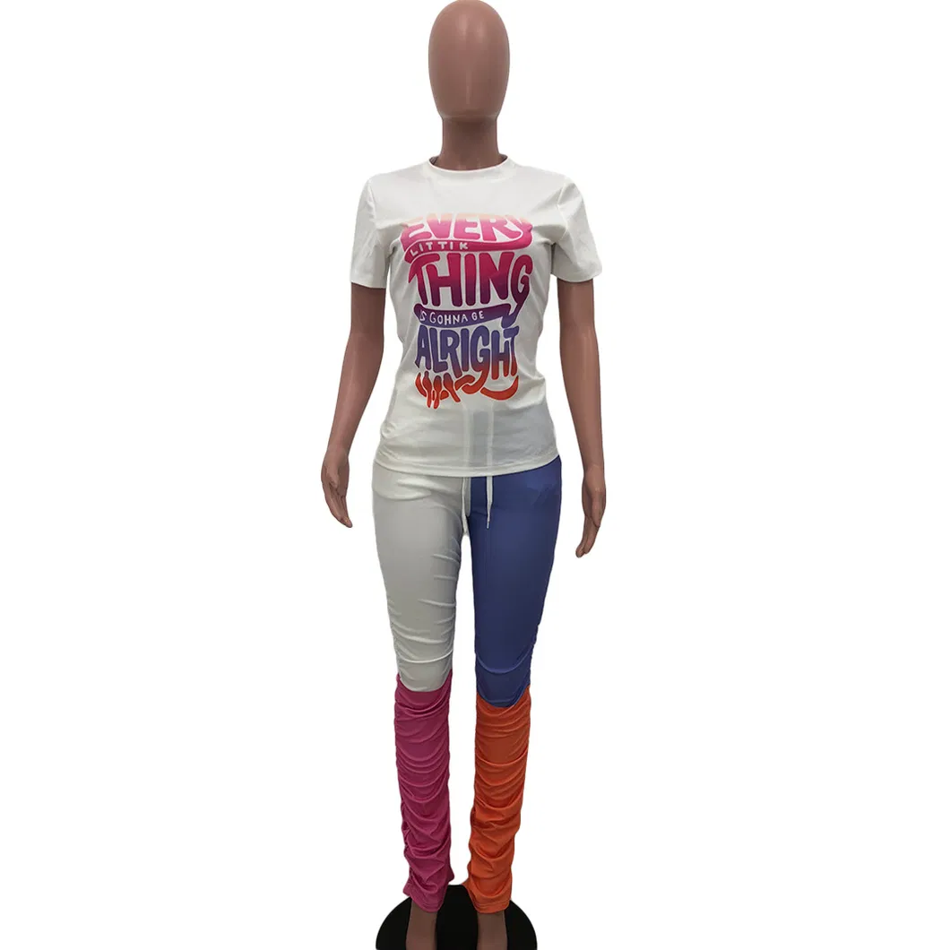 Custom Logo Printed Women Sexy Clothing Two Piece Set Manufacturer