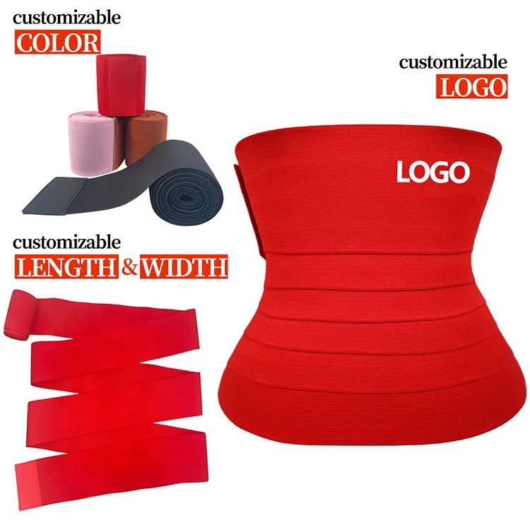 Dropshipping 4 Meter Compression Women Shaper Band Elastic Stomach Wrap Waist Trimmer Belt One Size Bandage Wrap Waist Trainer