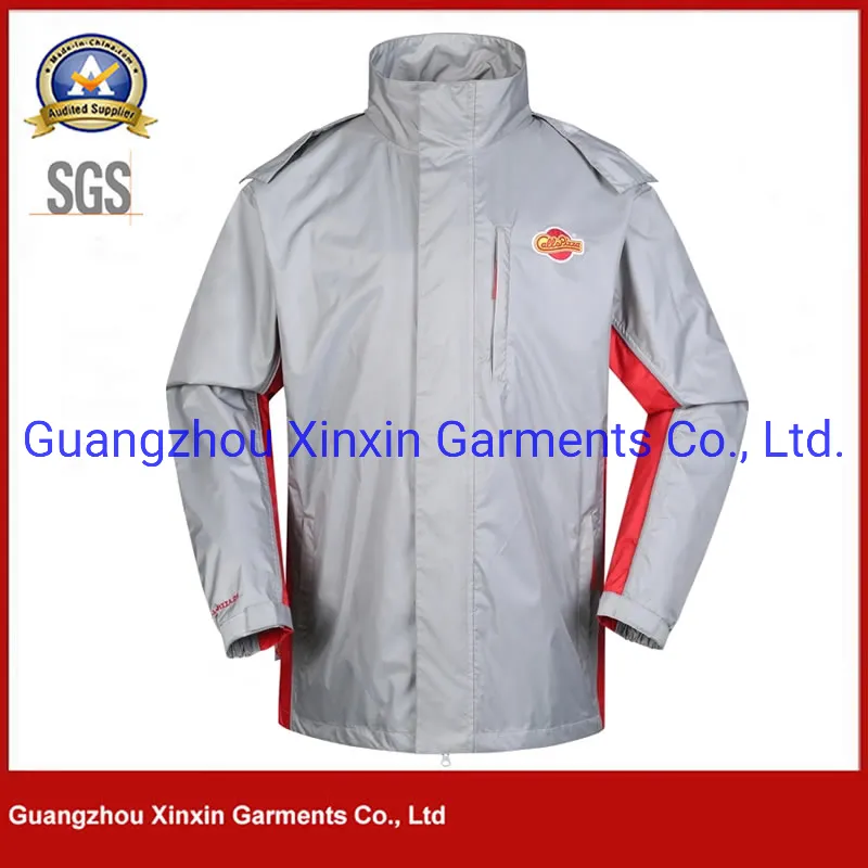 Factory Men Sport Wear Cheap Custom Design Embroidery Fleece Jacket Windbreaker Rain Jacket (J506)