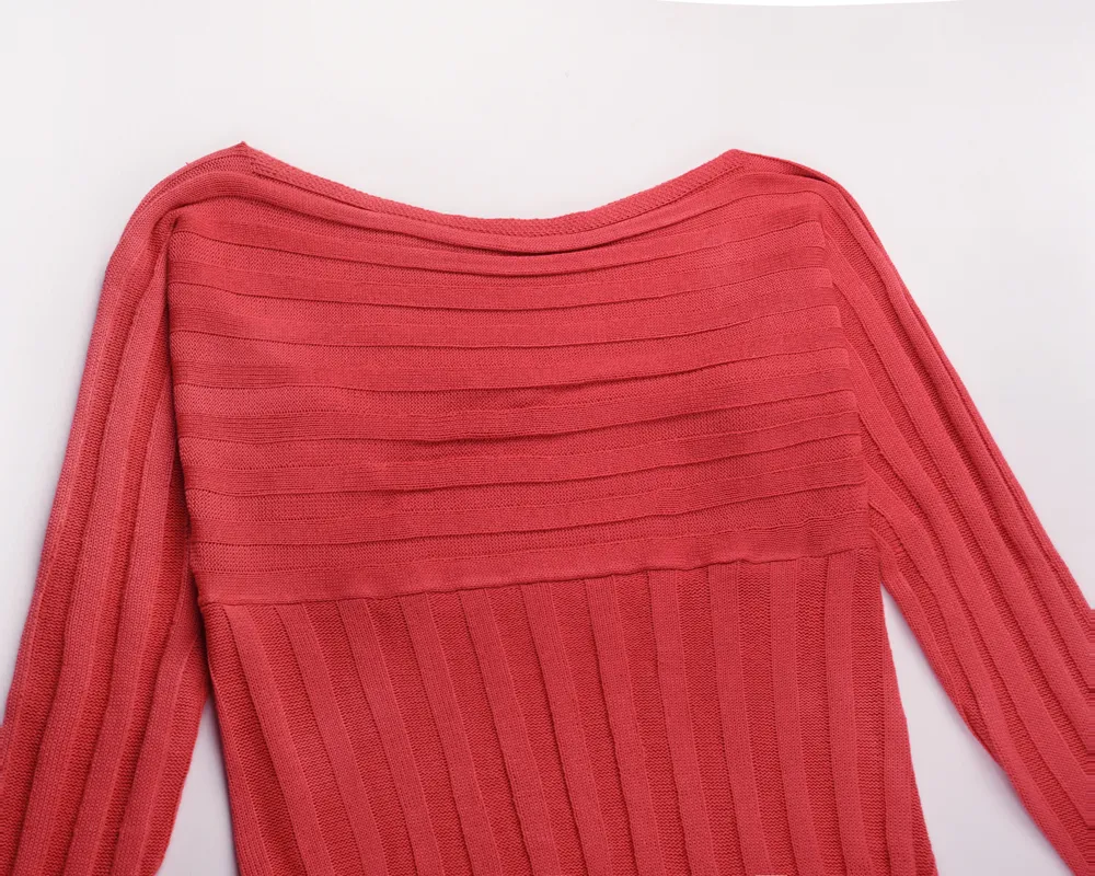 Fashion Sweater Knitted Dress Casual Dress Women Clothes