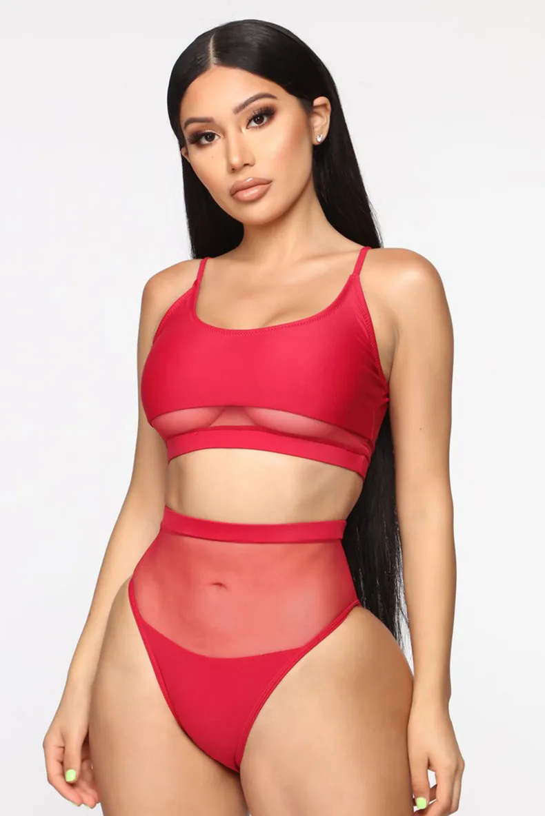 Fruit Design Printing Sexy Bikini Two-Piece High Waist Falbala Fission Designer T - Shiyt Swimsuit in Europe and The United States Bikini