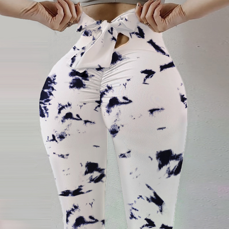 Gym Leggings Jacquard Gym Leggings Running Pants for Women High- Waisted Yoga Leggings