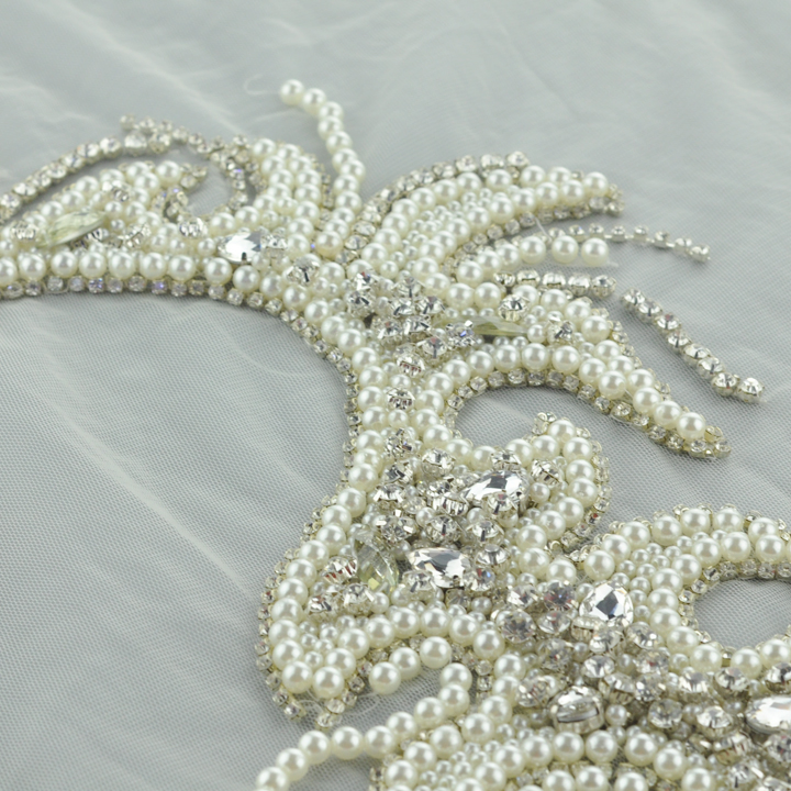 Hand-Beading Factory Beaded Patches Wedding Accessories