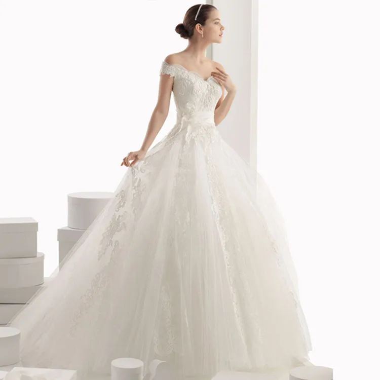 High-Class Bridal Gown One Shoulder Lace Wedding Dress