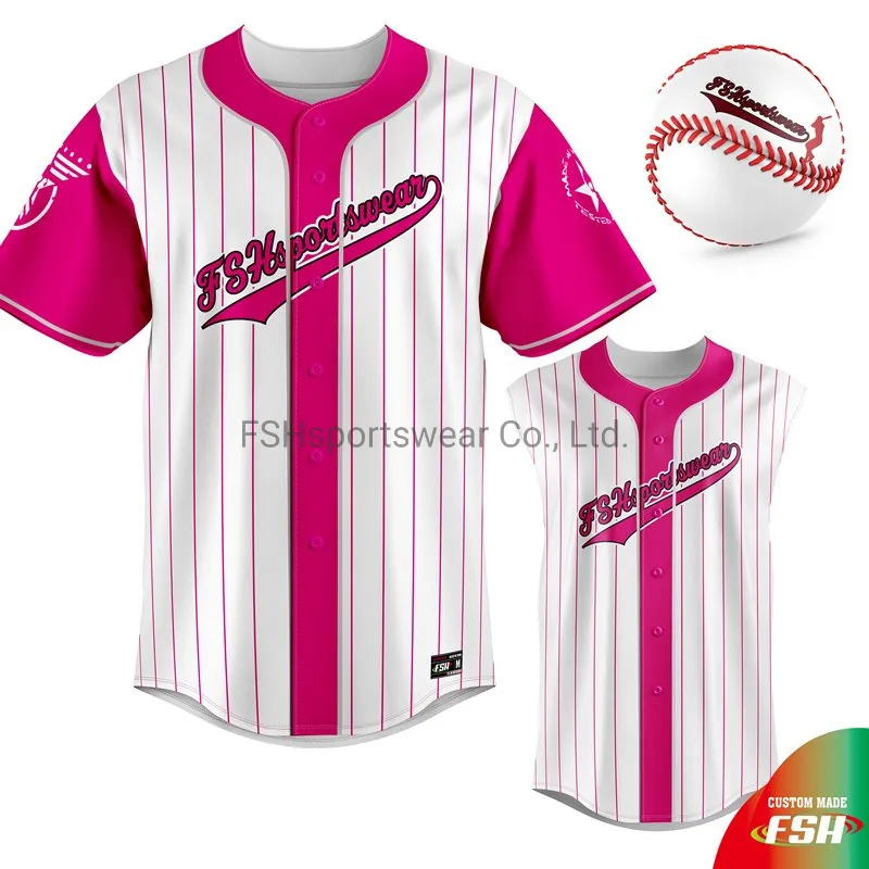 High Quality Custom Made Baseball Jersey with Sublimation Print