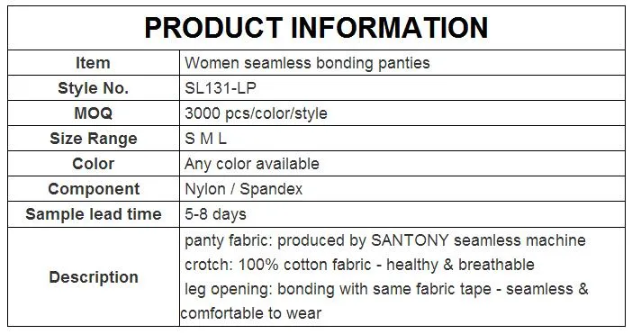 High Quality Panties Fashion Women′s Seemless Underwear Sexy Underpants Shorts