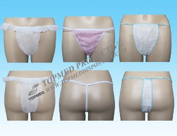 Hot Disposable Nonwoven PP/SMS U Tanga for SPA Bueaty Sauna Tange Women′s Panties