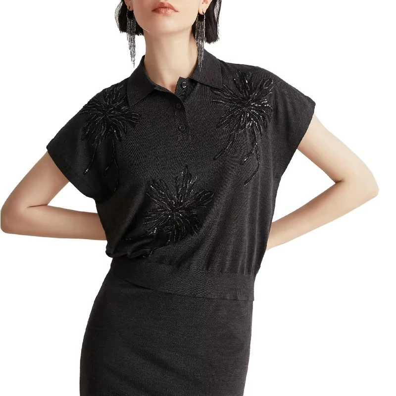 Polo Neck Pullover Sweater