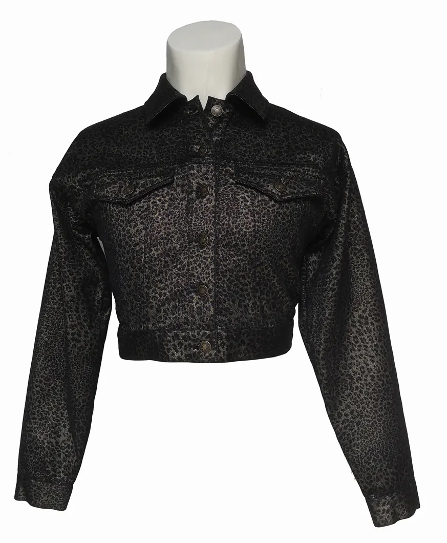 Lady′s Short Paragraph Black Blinking Fascinating Jackets