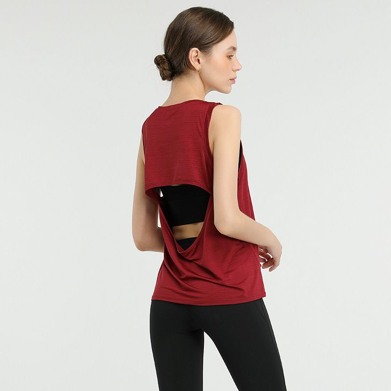 Loose Sports Vest and Quick-Drying Fitness Sleeveless Blouse