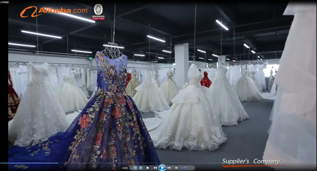 Luxury Sequin Beaded Sexy Custom-Made Size Bridal Dress Wedding Dresses Gown