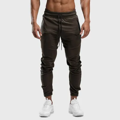 Men Bodybuilding Fitness Sportwear Trousers Training Cotton Jogger Pants for Men
