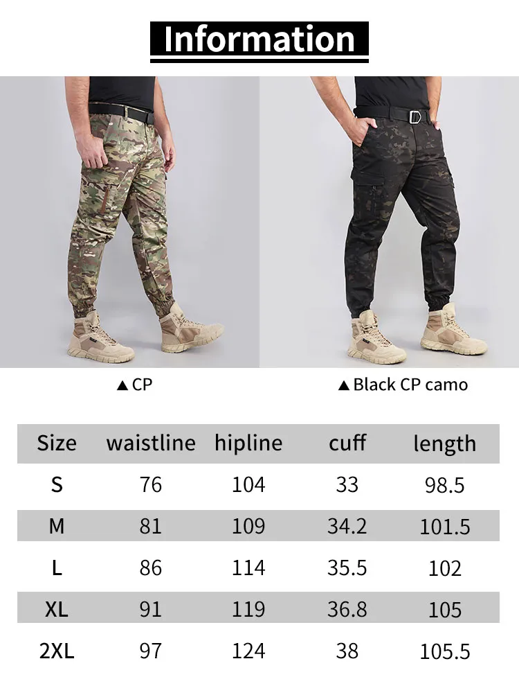 Men Camouflage Pants Military Combat Cargo Pants Swat Outdoor Male Army Tactical Camo Climbing Camping Hiking Pants Plus Size