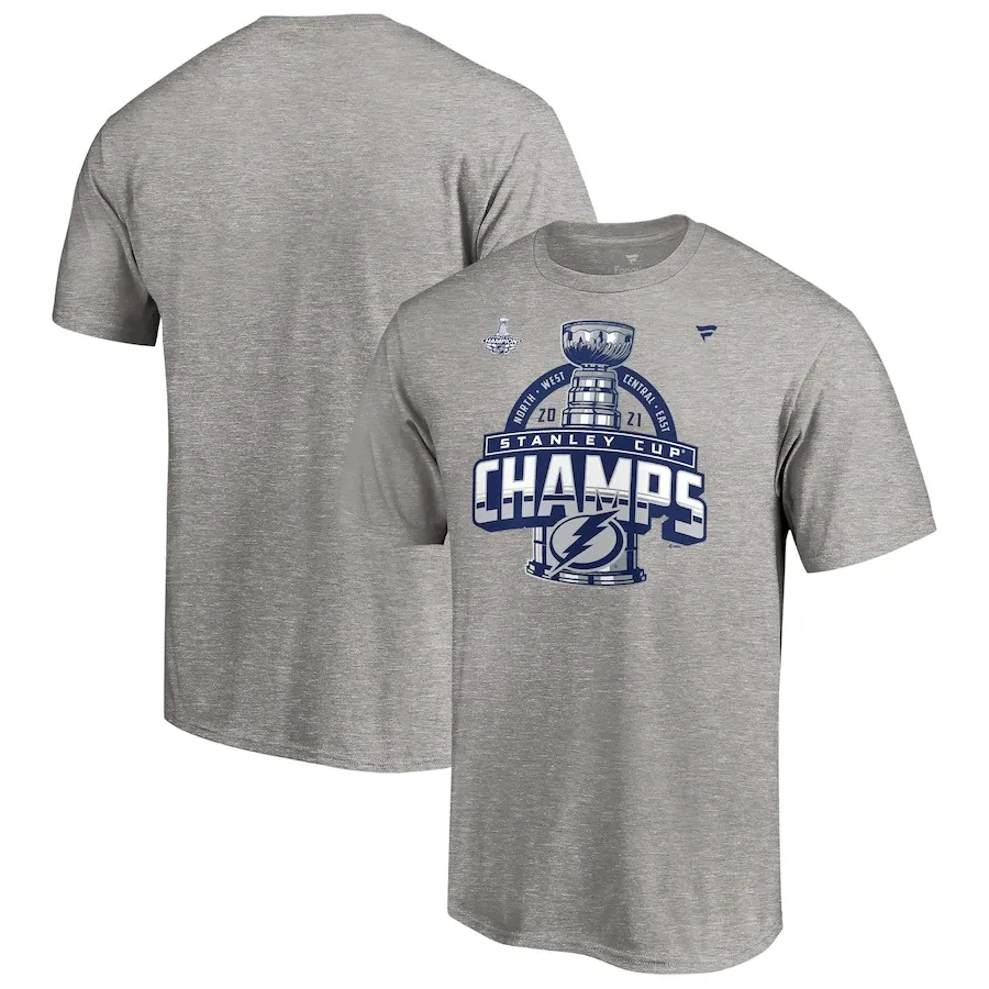 Men′ S Fanatics Branded Blue Tampa Bay Lightning T-Shirt 2021 Stanley Cup Final Bound Authentic Stack Name & Number