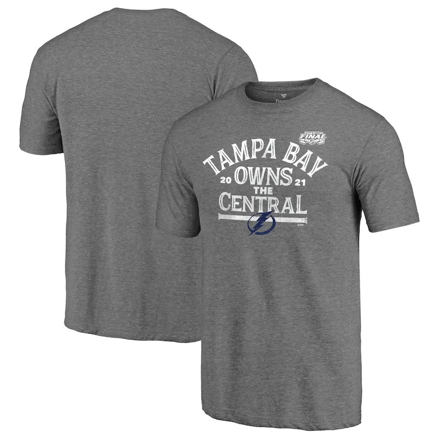 Men′ S Fanatics Branded Blue Tampa Bay Lightning T-Shirt 2021 Stanley Cup Final Bound Authentic Stack Name & Number