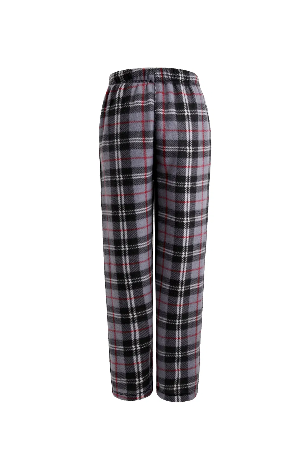 Men′ S Pyjama Sleep Wear Leisure Soft Warm Winter Polyester Red Plaid Pants