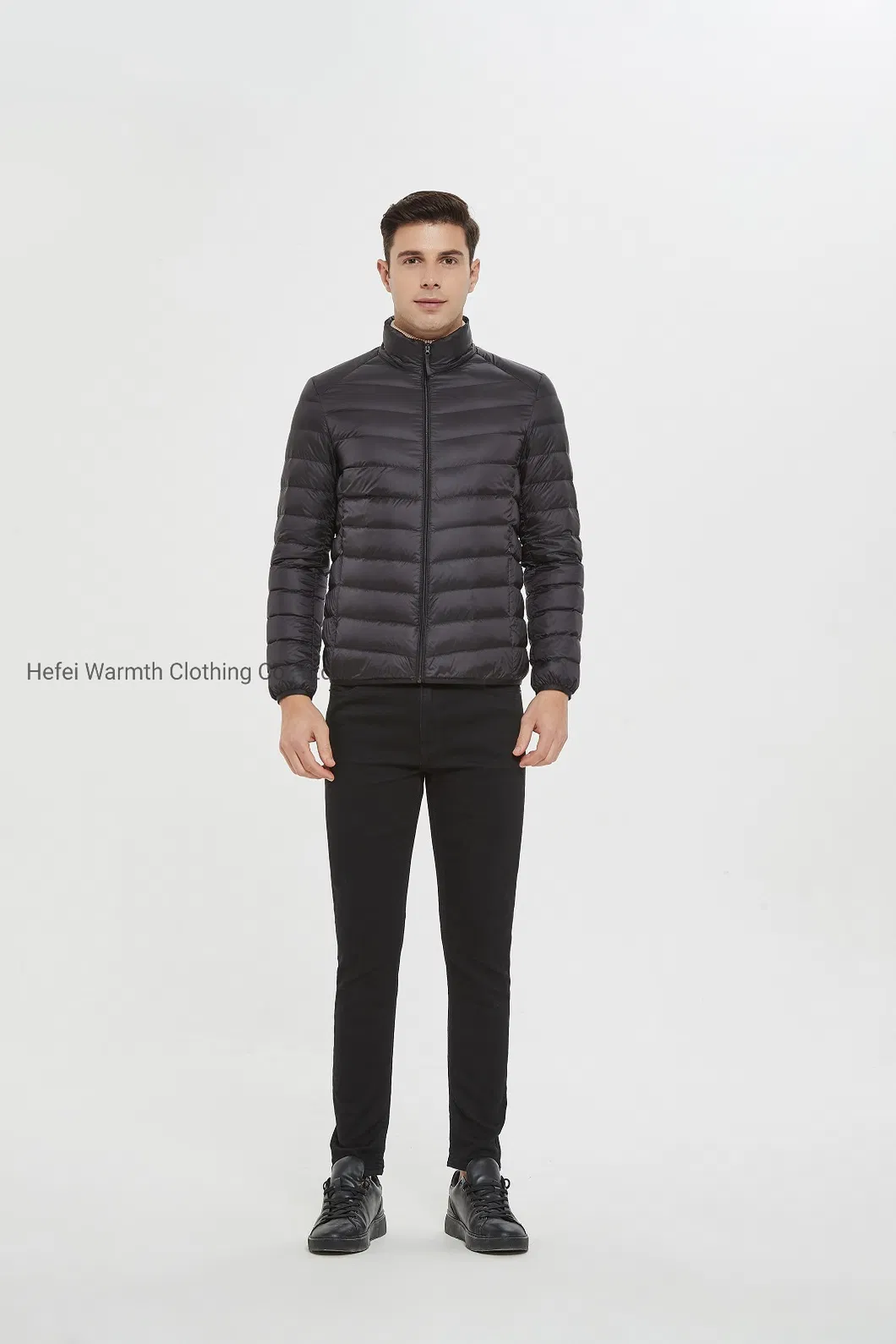 Men′s Lightweight Water-Resistent Fill Power Down Puffer Jacket