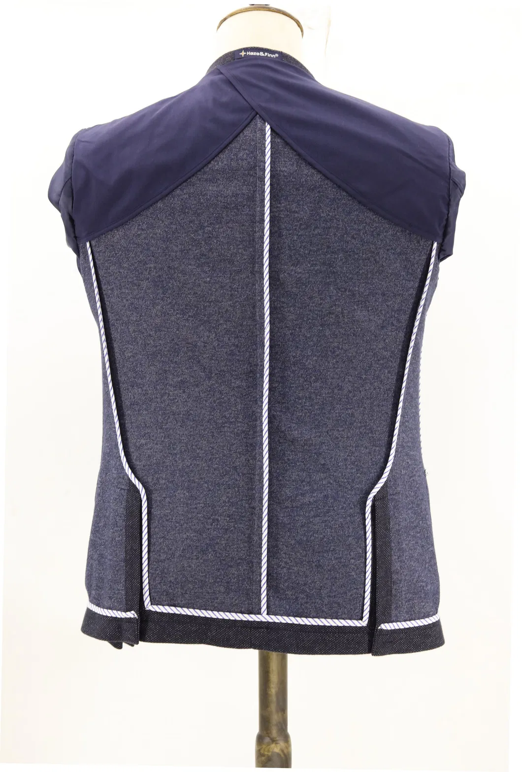 Men′s Navy Tailored Fit Signature Textured Jersey Sport Coat Unstructured Blazer