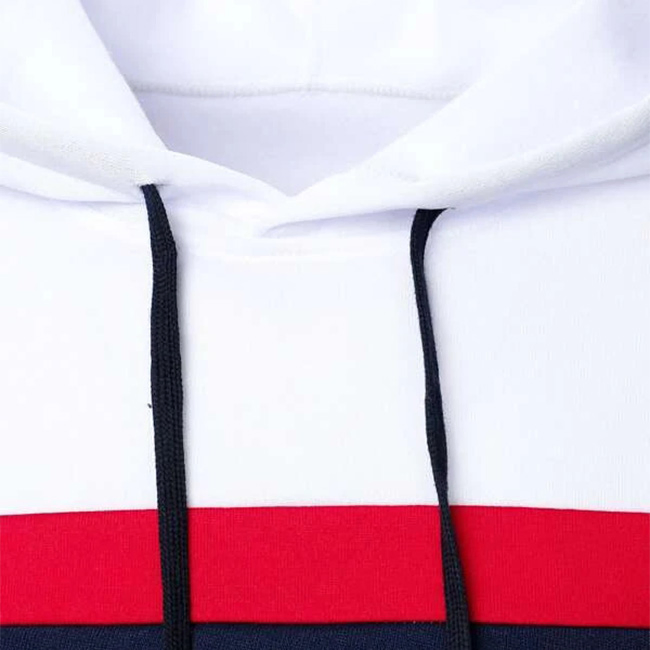 Men Slim Fit Long Sleeve Color Block Pullover Hoodie with Kanga Pocket