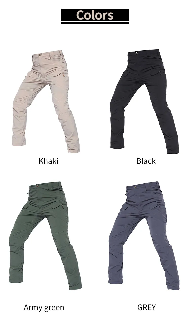 Men Tactical Army Fan Quick-Drying Pants Overalls Straight Pants in Outdoor Casual