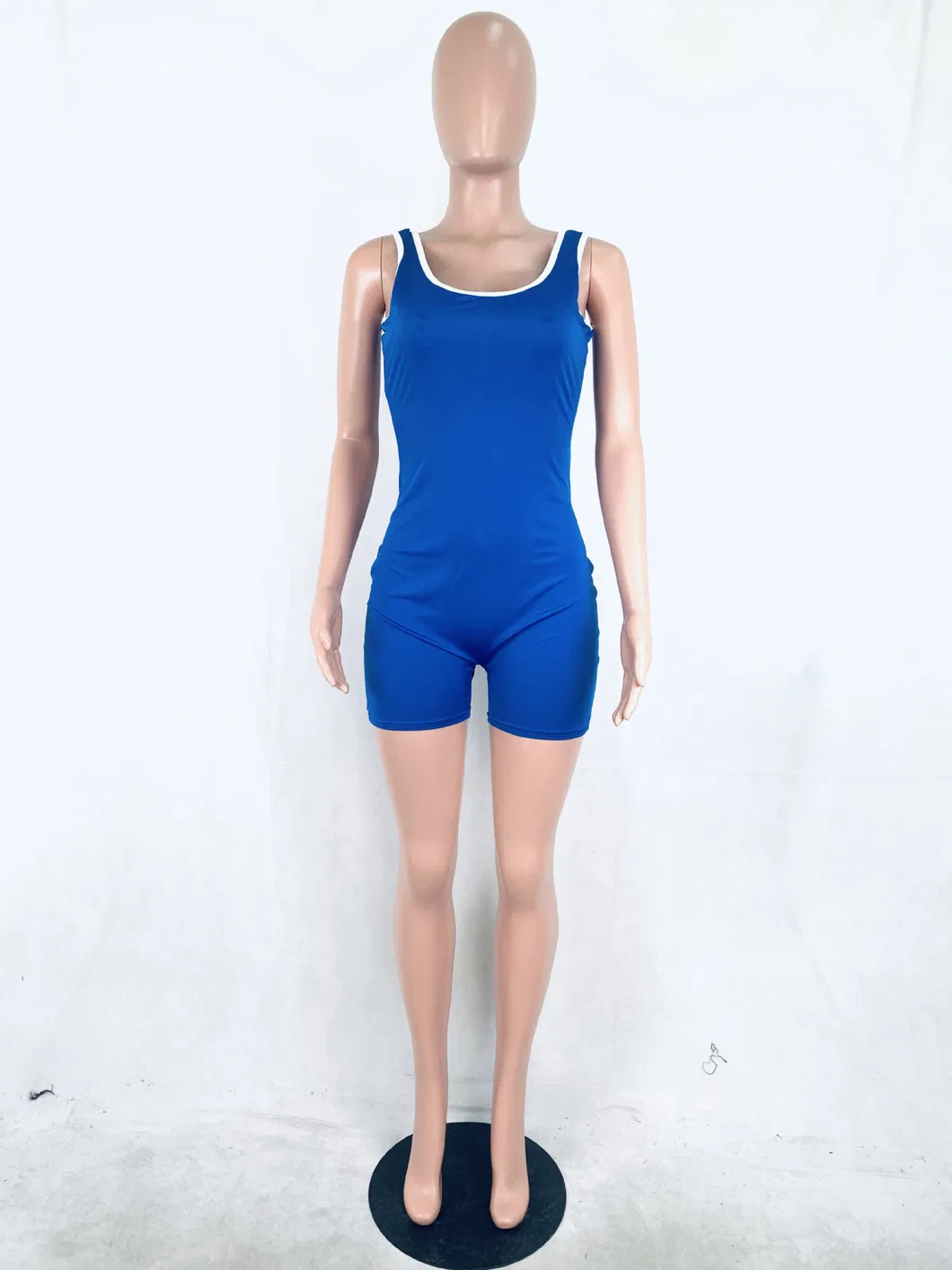 Neon Green Orange Rompers Womens Jumpsuit Casual Scoop Neck Sleeveless Club Party Bodysuit Summer High Waist Backless Playsuits