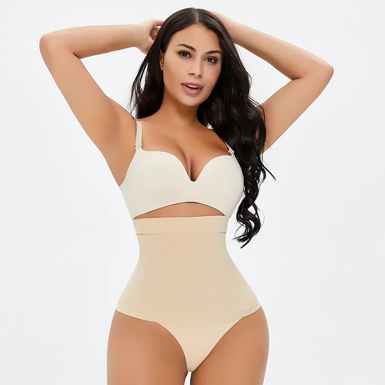 New Arrival Plus Size Abdomen Thong Tummy Control Slimming Women High Waist Pants Body Shaper Panties