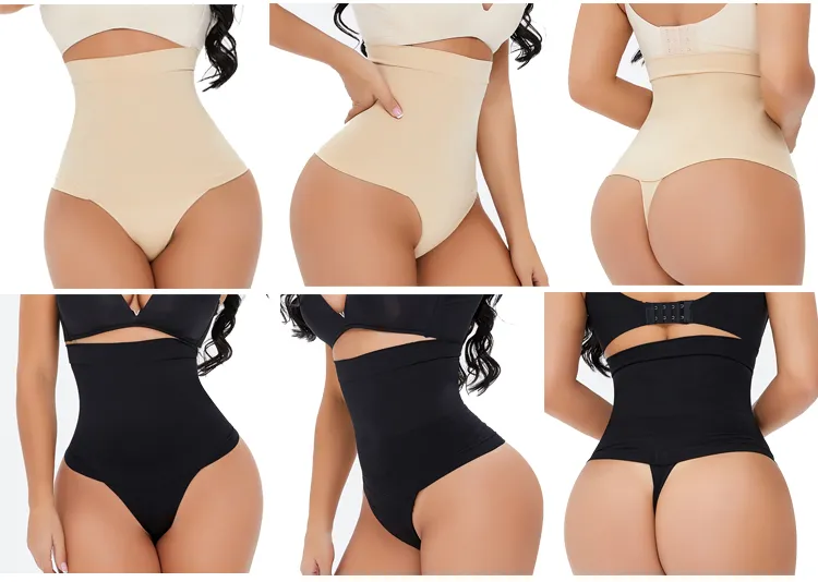 New Arrival Plus Size Abdomen Thong Tummy Control Slimming Women High Waist Pants Body Shaper Panties