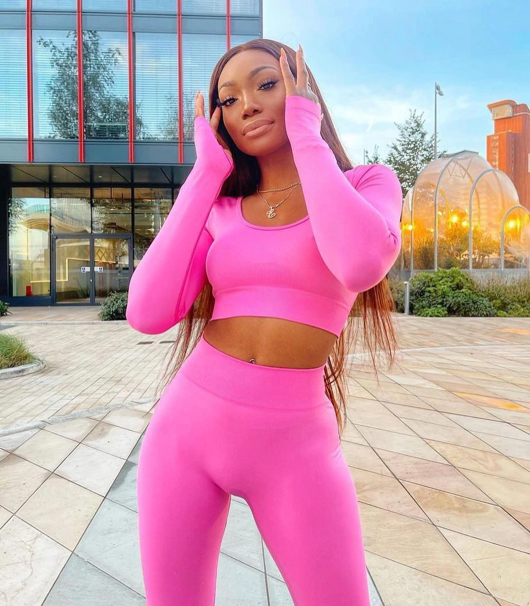 New Style Tik-Tok Ladies High Waisted Tight Sport Workout Butt Lift Yoga Athletic Active Wear Gym Clothing Suit Bright Color Fitness Leggings Sportswear