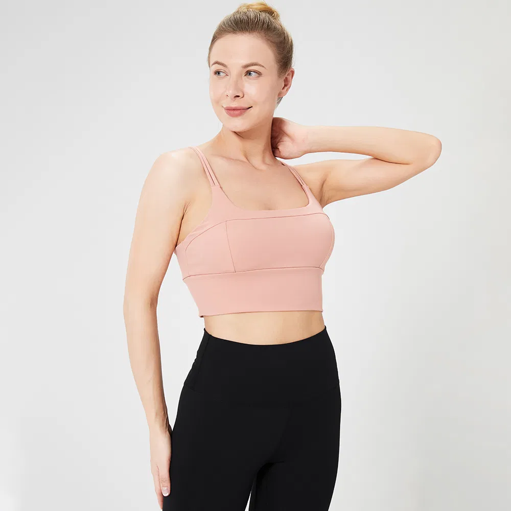 Nylon Material Pink Yoga Suit