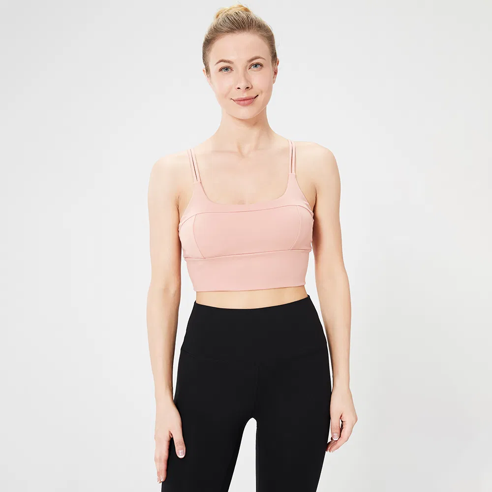 Nylon Material Pink Yoga Suit