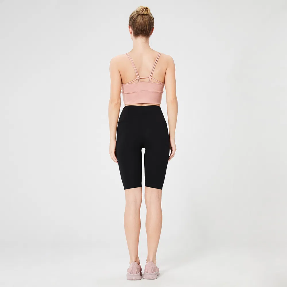 Nylon Material Pink Yoga Suit